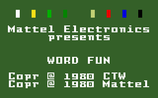 Word Fun screenshot 2 for Intellivision